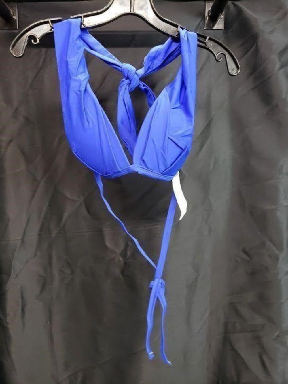 Blue Bikini Swimsuit 2 Piece Tie Front Womens XL Swimwear Set - Picture 2 of 7